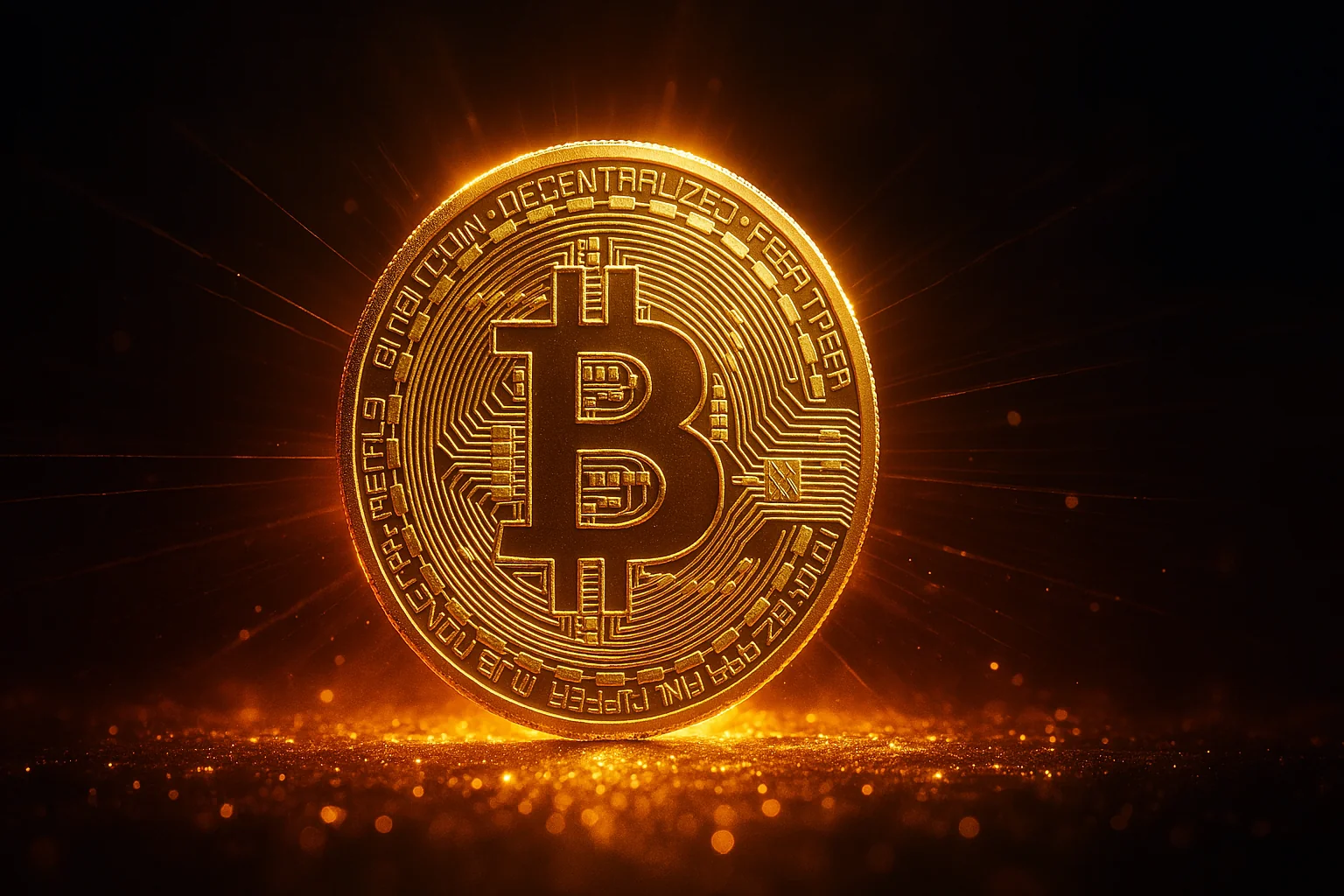 Glowing Bitcoin